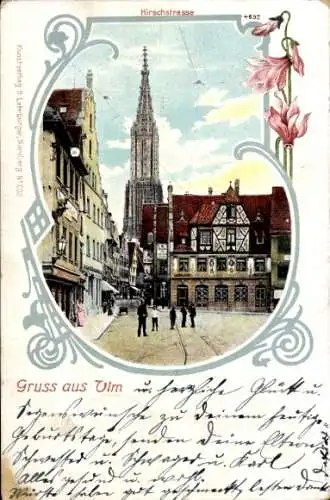 Ak Ulm an der Donau, Hirschstraße