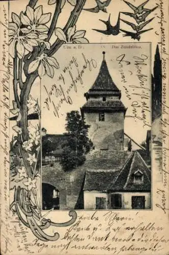 Passepartout Ak Ulm an der Donau, Zundeltor