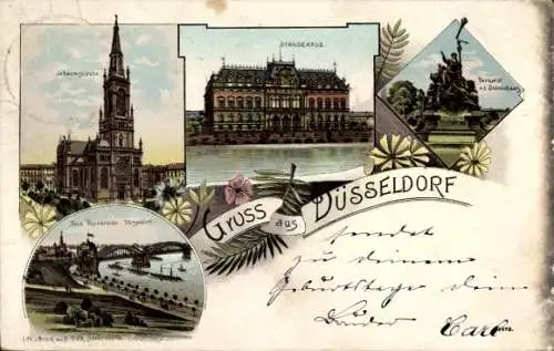 Litho Düsseldorf, Johanniskirche, Ständehaus, Denkmal