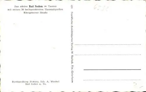 Ak Bad Soden am Taunus Hessen, Königsteiner Straße