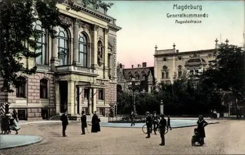 Ak Magdeburg an der Elbe, Generalkommando Augustastraße