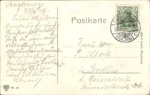 Ak Magdeburg an der Elbe, Generalkommando Augustastraße