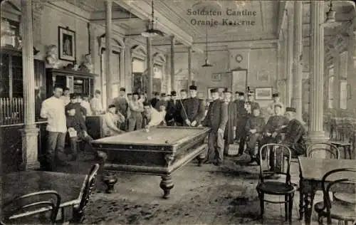 Ak 's Gravenhage Den Haag Südholland, Oranje Kaserne, Soldaten-Kantine, Billard