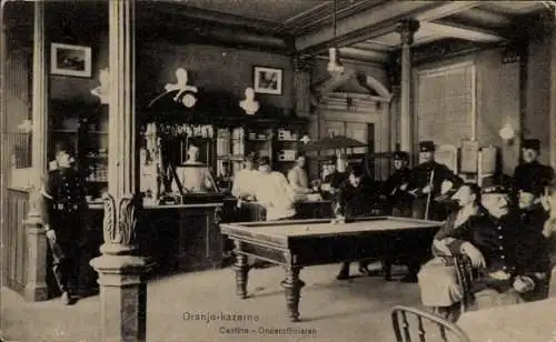 Ak 's Gravenhage Den Haag Südholland, Oranje Kaserne, Unteroffiziers-Kantine, Billard
