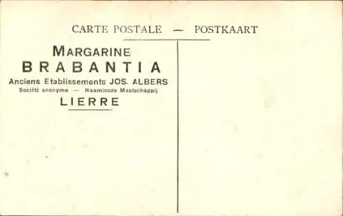 Ak Seemann, Matrose mit Zigarre, Reklame Margarine Brabantia, Jos. Albers, Lierre