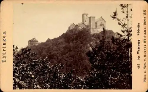 CdV Lutherstadt Eisenach in Thüringen, Wartburg, Südseite, 1881