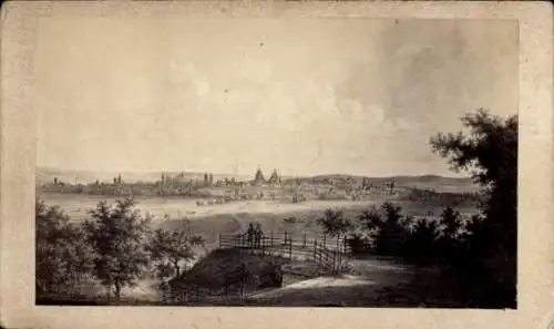 CdV Erfurt in Thüringen, Stadt vom Steiger aus gesehen, 1866