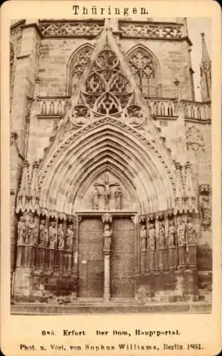 CdV Erfurt in Thüringen, Dom, Hauptportal, 1881