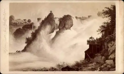 Kabinett Foto Rheinfall Kanton Schaffhausen, der Rheinfall