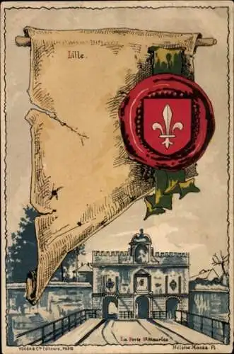 Künstler Wappen Litho Hantz, Helene, Lille Nord, La Porte St. Maurice