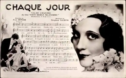 Lied Ak Chaque Jour, Schauspielerin Alice Field