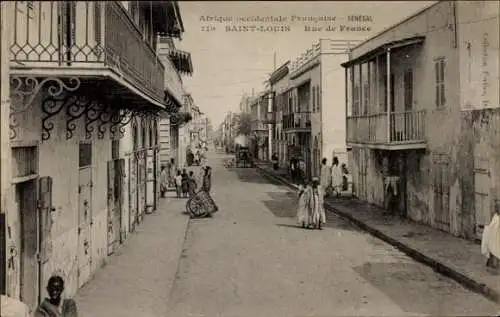 Ak Saint Louis Senegal, Rue de France