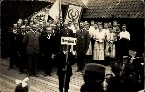 Foto Ak Wriedel in der Lüneburger Heide, Sängerfest 1922, Gemischter Chor Hanstedt I