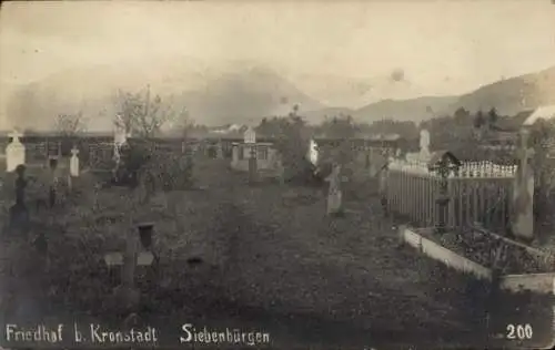 Foto Ak Brașov Brassó Kronstadt Rumänien, Friedhof