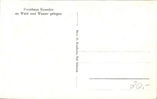 Ak Kneeden Bad Oldesloe in Holstein, Forsthaus Kneeden, Gastwirtschaft, Inh. H. Brockmeier