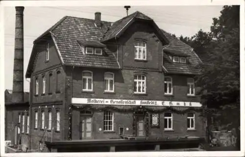 Foto Ak Hanstedt II Uelzen in Niedersachsen, Molkerei-Genossenstadt Hanstedt II GmbH