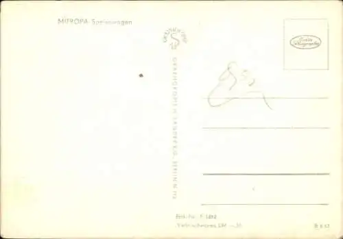 Ak Eisenbahn, MITROPA, Speisewagen