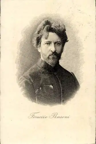 Ak Komponist Ferruccio Busoni, Portrait