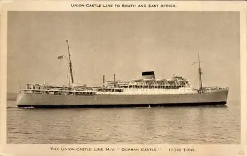 Ak Dampfer M.V. Durban Castle, Union-Castle Line