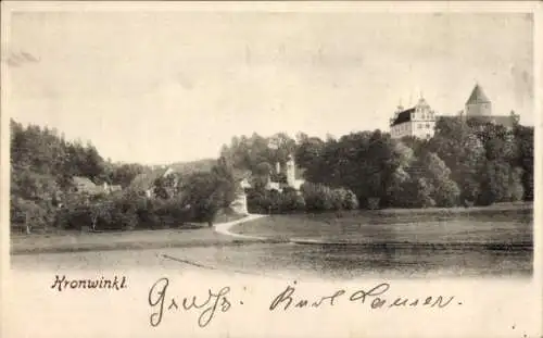 Ak Kronwinkl Eching Niederbayern, Teilansicht