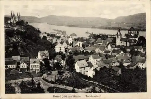 Ak Remagen am Rhein, Remagen am Rhein, Totalansicht