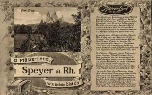 Ak Speyer am Rhein, Motiv: Dom zu  Rheinischer Kunst- u. Postkarten-Verlag Hepp, Mannheim