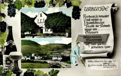 Ak Marienthal Bad Neuenahr Ahrweiler, Trinkspruch in feuchtfröhlicher Runde