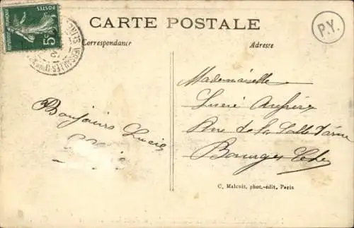 Ak Versailles Yvelines, Catastrophe du Dirigéable République, 25 Sept 1909, Funérailles