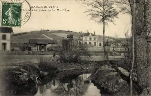 Ak Maule Yvelines, Gare vue prise de la Mauldre