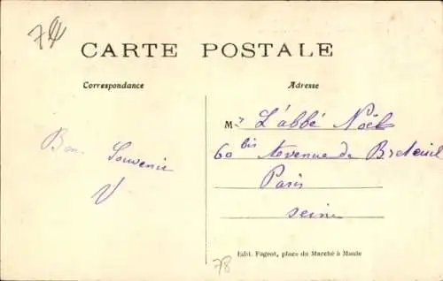 Ak Maule Yvelines, Gare vue prise de la Mauldre