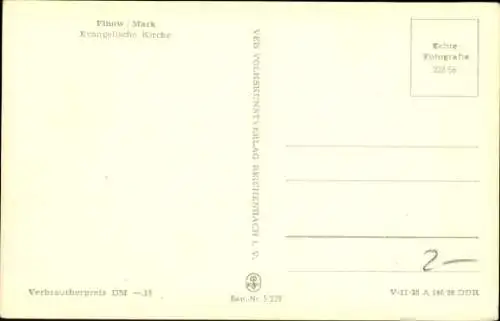 Ak Finow Eberswalde in der Mark, Evangelische Kirche