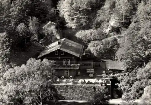 Ak Schwarzburg in Thüringen, Schweizerhaus im Schwarzatal