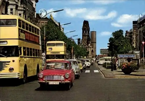 Ak Berlin Charlottenburg, Kurfürstendamm, Verkehr, Bus