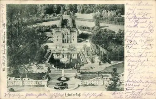 Ak Linderhof Ettal Oberbayern, Schloss Linderhof