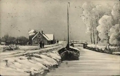 Ak Dänemark, Wintermotiv