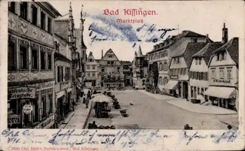 Ak Bad Kissingen Unterfranken Bayern, Marktplatz