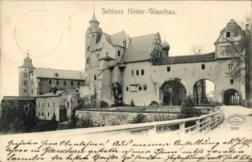 Ak Glauchau in Sachsen, Schloss Hinter-Glauchau