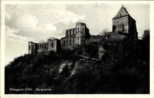 Ak Nideggen in der Eifel, Burgruine