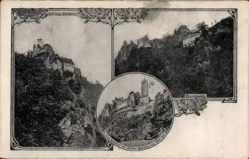 Ak Mülheim an der Mosel, Burg Veldenz, vor ihrer Zerstörung, Schloss, Burgweg