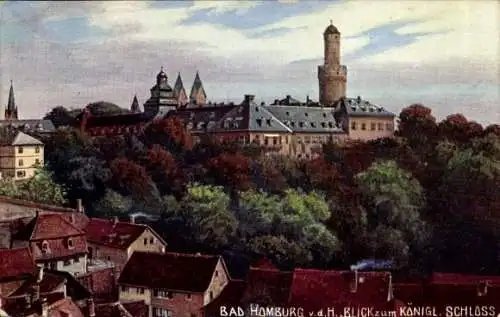 Ak Bad Homburg vor der Höhe Hessen, Blick zum Königlichen Schloss