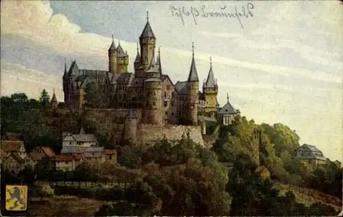 Künstler Ak Braunfels in Hessen, Schloss, Stammhaus Solms Braunfels