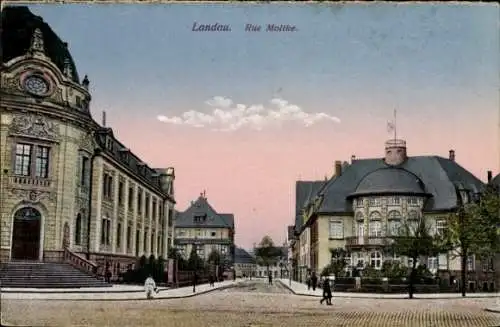 Ak Landau in der Pfalz, Partie an der Moltkestraße, Gerichtsgebäude