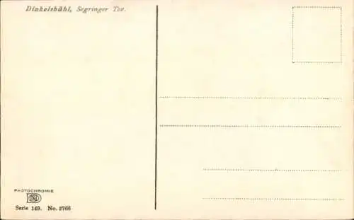 Ak Dinkelsbühl Mittelfranken, Segringer Tor