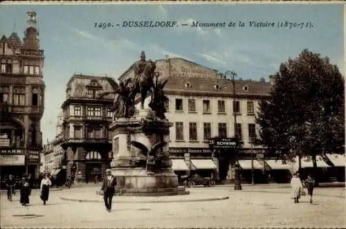 Ak Düsseldorf am Rhein, Monument de la Victoire