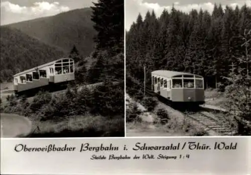 Ak Schwarzatal in Thüringen, Oberweißbacher Bergbahn