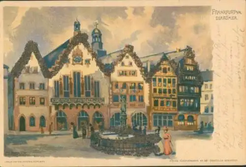 Glitzer Künstler Litho Frankfurt am Main, Römer