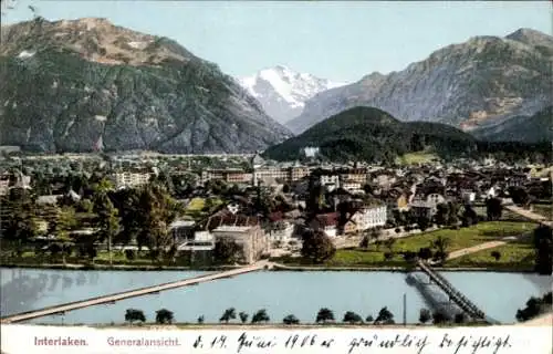 Ak Interlaken Kanton Bern Schweiz, Gesamtansicht