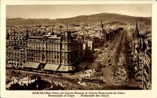 Ak Barcelona Cataluña España, Paseo de Gracia