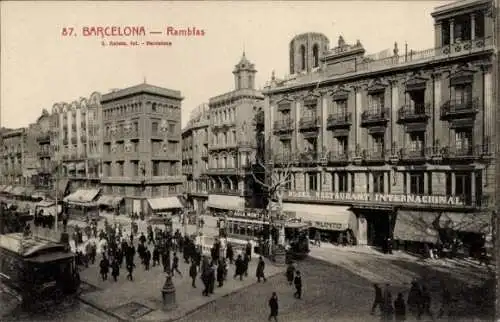 Ak Barcelona Cataluña España, Ramblas