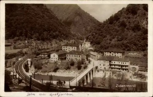 Ak Zidani Most Steinbrück Slowenien, Gesamtansicht, Brücke